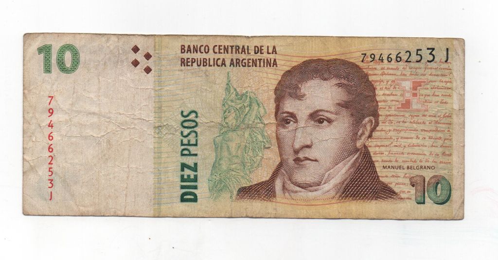 ARGENTINA DEL AÑO 1992-1997 DE 10 PESOS 